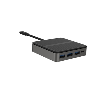 6 in 1 USB C HUB Aluminum alloy Metal Square Shape Sual HD 4K type c docks with RJ45 PD USB 3.0 docking station