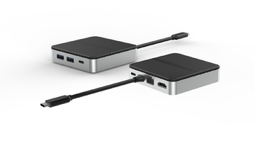 displaylink dock Station 6 in 1 Docking Station Quadruple HDMl SD TF with 100W PD Input 4K HD 4 USB-A USB-C thunderbolt docking
