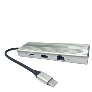 6-in-1 USB-C Hub with HDMI 4K@30Hz, 3 USB-A 3.0 Ports, 2.5G Ethernet (RJ45), and Power Delivery (PD) – High-Speed USB-C Adapter