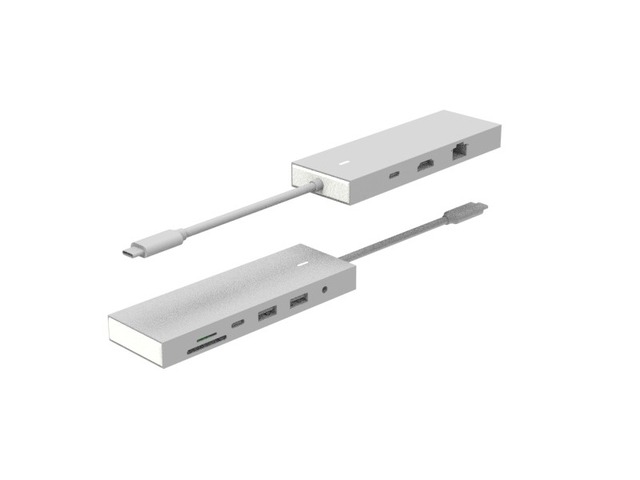 PW Docking Station Type C HUB to 4K 60Hz HDMI Compatible USB 3.0 Adapter RJ45 PD100W Charge For Macbook Pro PC Accessorie