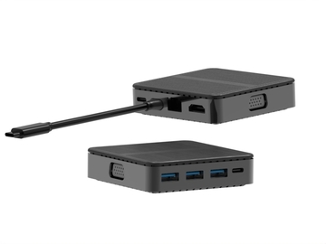 8 In 1 USB-C Hub, Docking Station Displaylink Dual 4K HDMI USB C to USB Adapter, 1 Gbps Ethernet USB Hub, 100W Power Delivery, SD Card Reader for MacBook Pro and More